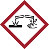 Brady B-235 Black / Red on White Diamond Paper Hazardous Material Label - 1 in Width - 1 in Height - 118894 -- 754473-66135 - Image