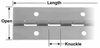Hinges, Continuous Hinges, Electro-galvanized Steel with and without Holes -- HE05050404-72 - Image