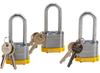 Yellow Brady Steel Padlocks - 105896 - Brady Corporation