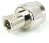 N Male (Plug) to FME Male (Plug) Adapter, Nickel Plated Brass Body -- SM6107 - Image
