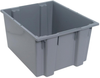 Genuine Stack & Nest Tote Bin, Grey; Bin Colour Quantum Storage - 44AC7544 - Newark, An Avnet Company