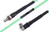 Temperature Conditioned SMA Female Bulkhead to SMA Male Right Angle Low Loss Cable 8 Inch Length Using PE-P160LL Coax - PE3M0190-8 - Pasternack
