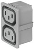 4751 Grey Strip Block For Snap-In Mounting, Front Side, 1.5 Mm, Quickconnect Terminal 6.3 X 0.8 Mm With 2 Iec Appliance Outlets F Rohs Compliant Schurter - 99AC1237 - Newark, An Avnet Company