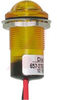 Indicator,Pnl;NoRelamp;Yellow;0.688In;Lens Yellow;24VDC;Hex Nut;Leadwires;LED - 70082482 - Allied Electronics, Inc.