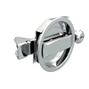 Flush Cam Latch, Medium Size, Turn Clockwise to Latch / Lock, Single or Three - Point Latching, Standard Style Handle, Chrome Plated, Bright -- 01-33-11 - Image