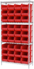 Shelving, Wire Shelving Kit, 14x36x74, 36 Bins -- AWS143630240R - Image