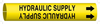 Brady Bradysnap-On B-915 Black on Yellow Plastic Snap-On Pipe Marker - 3/4 in Character Height - Printed Msg = HYDRAULIC SUPPLY with Right Arrow - 4084-B - 754476-48675 - R. S. Hughes Company, Inc.