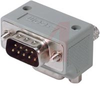 LOW PROFILE RIGHT ANGLE ADAPTER, DB9 MALE/FEMALE, CABLE EXIT 1 - 70126247 - Allied Electronics, Inc.
