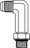 JIC to O-Ring - Extra Long Elbow -- 6801-LLL-06-06 - Image
