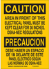 Brady B-555 Aluminum Rectangle Yellow Electrical Safety Sign - 10 in Width x 14 in Height - Language English / Spanish - 125340 - 754473-72976 - R. S. Hughes Company, Inc.