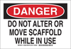 Brady B-555 Aluminum Rectangle White Construction Site Sign - 10 in Width x 7 in Height - TEXT: DANGER - 126882 - 754473-75112 - R. S. Hughes Company, Inc.