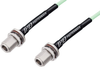 N Female Bulkhead to N Female Bulkhead Low Loss Cable 12 Inch Length Using PE-P142LL Coax, RoHS - PE3C1000-12 - Pasternack