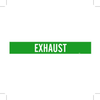 Brady B-946 White on Green Vinyl Self-Adhesive Pipe Marker - 2 1/4 in Height - 2 in Character Height - 14 in Length - Printed Msg = EXHAUST - 7099-1 - 754476-79561 - R. S. Hughes Company, Inc.