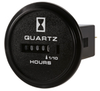 Honeywell Quartz Standard Hour Meter, round opening, retainer mounting, 0.25 in straight blade termination, 10K hours, 12 Vdc to 24 Vdc operating voltage, faceplate: black background with white letter - 82042 - Honeywell Sensing & IoT