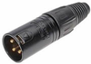 XLR 3 PIN CABLE MT(M) BLK/GOLD Neutrik Connector - CA-NC3MXB - Visual Sound, Inc.