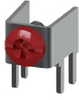 Horizontal PC Terminal - Supplied w/Screw-Assembled-Red - 7700-2 - Keystone Electronics Corp.