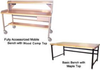 HEAVY-DUTY TUBULAR FRAMEWORK DOUBLE STRINGER WORK BENCHES -- HDSB3053126 - Image
