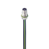 M12 Power Receptacle Connector: Male, rear mount, 4-pin(3+PE), S-coded, shielded, silver housing, 600 V AC/DC, 16 A - RSH6S 4S-033 - Belden Inc.