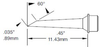 Metcal Smartheat Rework Cartridge SMTC-8175 - Hoof Tip - 0.45 in Tip Length - 0.89 in Tip Width - SMTC-8175 - R. S. Hughes Company, Inc.