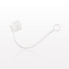 Male Luer Cap, Non-Vented w/Strap, White -- 31921 - Image