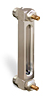 Aluminum Liquid Level Gage with Shut-Off, 5” Centerline, 1/2