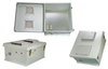 18x16x08 Fiberglass Reinf Polyester FRP Weatherproof Outdoor IP24 NEMA 3R Enclosure, 120 VAC MNT PLT Vented Lid Gray - TEF181608-10V - Transtector Systems, Inc.