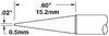 OKi STTC-143 Conical Sharp Tip 0.5 mm x 15.2 mm - STTC-143 - Ellsworth Adhesives
