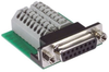 DB15 female connector for field termination with screwless terminal block - DSB00123 - MilesTek Corporation