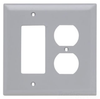 Standard Wall Plate - TPJ826-GRY - Hubbell Wiring Device-Kellems