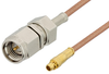 SMA Male to MMCX Plug Cable 12 Inch Length Using RG178 Coax - PE34374-12 - Pasternack
