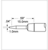 Metcal Smartheat Soldering Tip PHT-752057 - Conical Tip - 0.59 in Tip Length - 0.04 in Tip Width - PHT-752057 - R. S. Hughes Company, Inc.