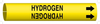 Brady B-915 Black on Yellow Plastic Strap-On Pipe Marker - 3 1/2 in Character Height - Printed Msg = HYDROGEN with Right Arrow - 4086-H - 754476-44800 - R. S. Hughes Company, Inc.
