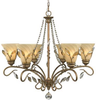 5400-6 RG Mid. Chandeliers-Glass Up - 376478 - Capital Lighting, Inc.