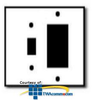 Leviton 1-Toggle/1-Decora, 2 Gang Faceplate - 80707 - TelephoneStuff.com