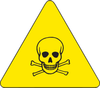 Brady B-946 Black on Yellow Triangle Vinyl Hazardous Material Label - 1 in Width - 1 in Height - 60194 - 754476-60194 - R. S. Hughes Company, Inc.