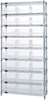 Open Wire Shelving, 9Shelves, 24Bin, Clr; Shelving Unit Type Quantum Storage - 42AC8591 - Newark, An Avnet Company