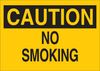 Brady B-555 Aluminum Rectangle Yellow Smoking Not Permitted Sign - 14 in Width x 10 in Height - TEXT: CAUTION NO SMOKING - 42638 - 754476-42638 - R. S. Hughes Company, Inc.