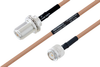 MIL-DTL-17 N Female Bulkhead to TNC Male Cable 24 Inch Length Using M17/128-RG400 Coax - PE3M0078-24 - Pasternack