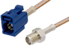 SMA Female to Blue FAKRA Jack Cable 12 Inch Length Using RG316 Coax - PE39351C-12 - Pasternack