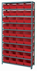 Open Shelving, 10Shelves, 36Bins, Red; Shelving Unit Type Quantum Storage - 44AC8839 - Newark, An Avnet Company