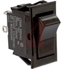 Switch,Rocker,Solder TerminalS,ON-NONE-OFF,SPST,BLACK Rocker -- 70131601