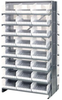 2 Side Sloped Rack, 16Shelves, 48Bin/clr; Shelving Unit Type Quantum Storage - 42AC5635 - Newark, An Avnet Company
