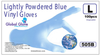 Global Glove Blue Small Vinyl Powdered Disposable Gloves - Food, Industrial Grade - 505B SM -- 505B SM
