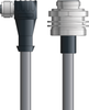 DN4110077F01 - LAPP UNITRONIC® DeviceNet Cordsets 14 & 18 AWG / 1 + 1 pair Bus - Gray PVC - M12 Female 90 deg / 7/8 in Male Bulkhead connectors - 1m - OLFDN4110077F01 - Lapp Tannehill