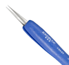 Excelta Three Star Ergonomic Utility Tweezers 3-SA-ET - Stainless Steel Straight Very Fine Point Tip - 0.01 in Tip Width - 5 1/4 in Length - 0.01 in Thick - EXCELTA 3-SA-ET - R. S. Hughes Company, Inc.