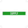 Brady B-946 White on Green Vinyl Self-Adhesive Pipe Marker - 2 1/4 in Height - 2 in Character Height - 14 in Length - Printed Msg = SUPPLY - 7282-1 - 754476-79125 - R. S. Hughes Company, Inc.