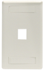 1-Port Office-White Single-Gang Keystone Wallplate - WP456C - Black Box