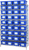 Open Wire Shelving, 9Shelves, 36Bin, Blu; Shelving Unit Type Quantum Storage - 44AC8592 - Newark, An Avnet Company