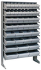 Sloped Rack, 8Shelves, 44Bins, Grey; Shelving Unit Type Quantum Storage - 44AC6560 - Newark, An Avnet Company