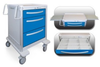 3 Drawer Short Lightweight Aluminum Anesthesia Cart -- USGKA-399-ELB - Image